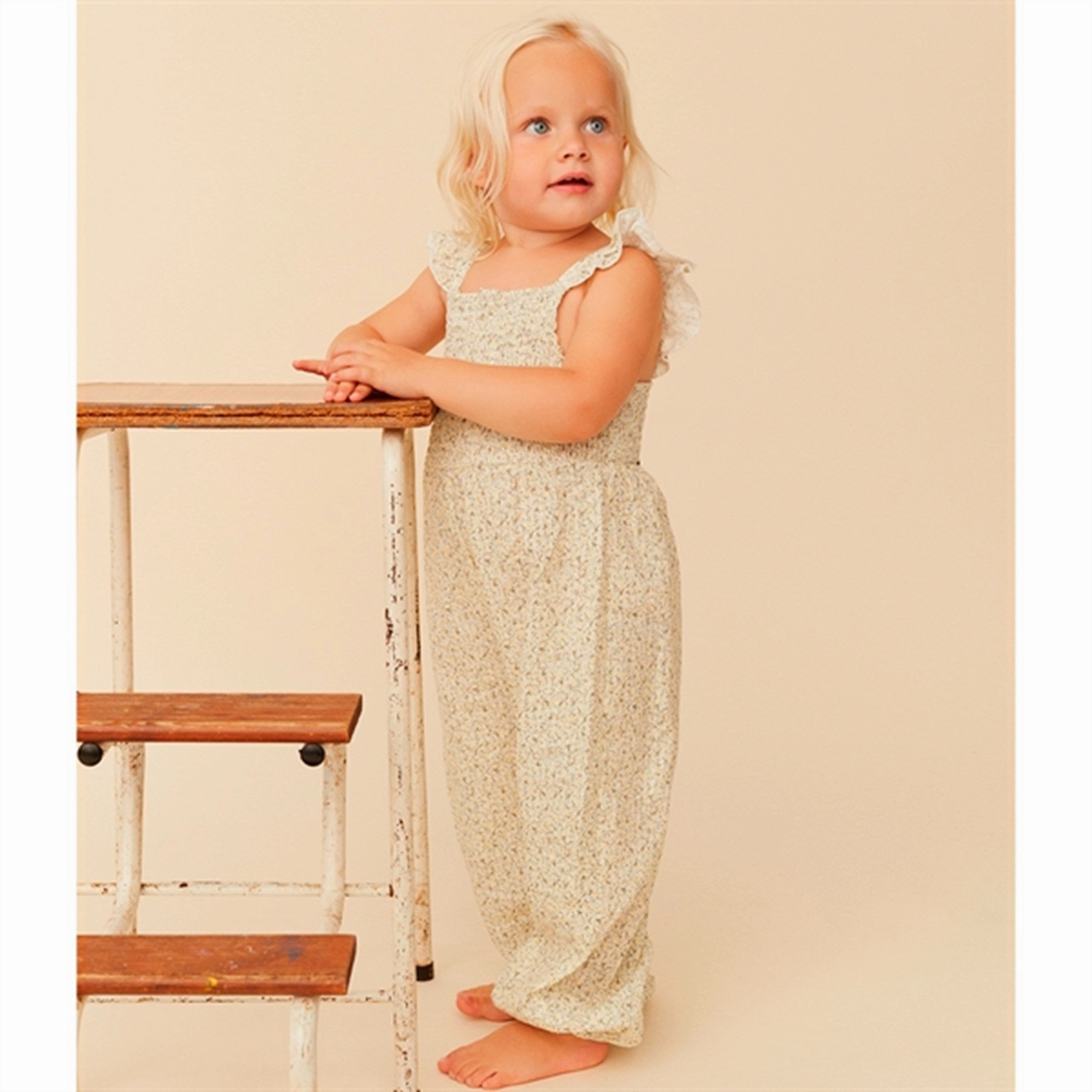 Smart Model Flexible Hot Sofie Schnoor Yellow Flower Jumpsuit