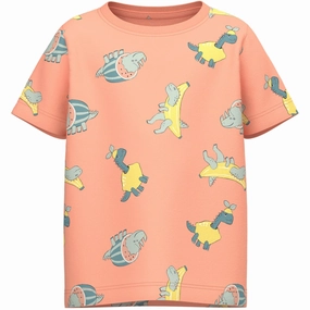 Fashion-Forward Striped Pattern Name It Papaya Punch Varga T-Shirt