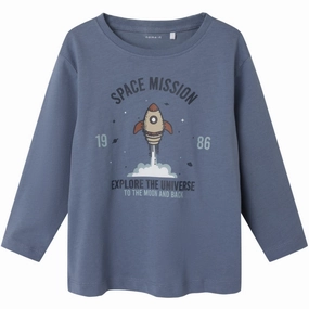 Stylish Detail Chic Look Name It Folkstone Gray Oswin Regular Blouse