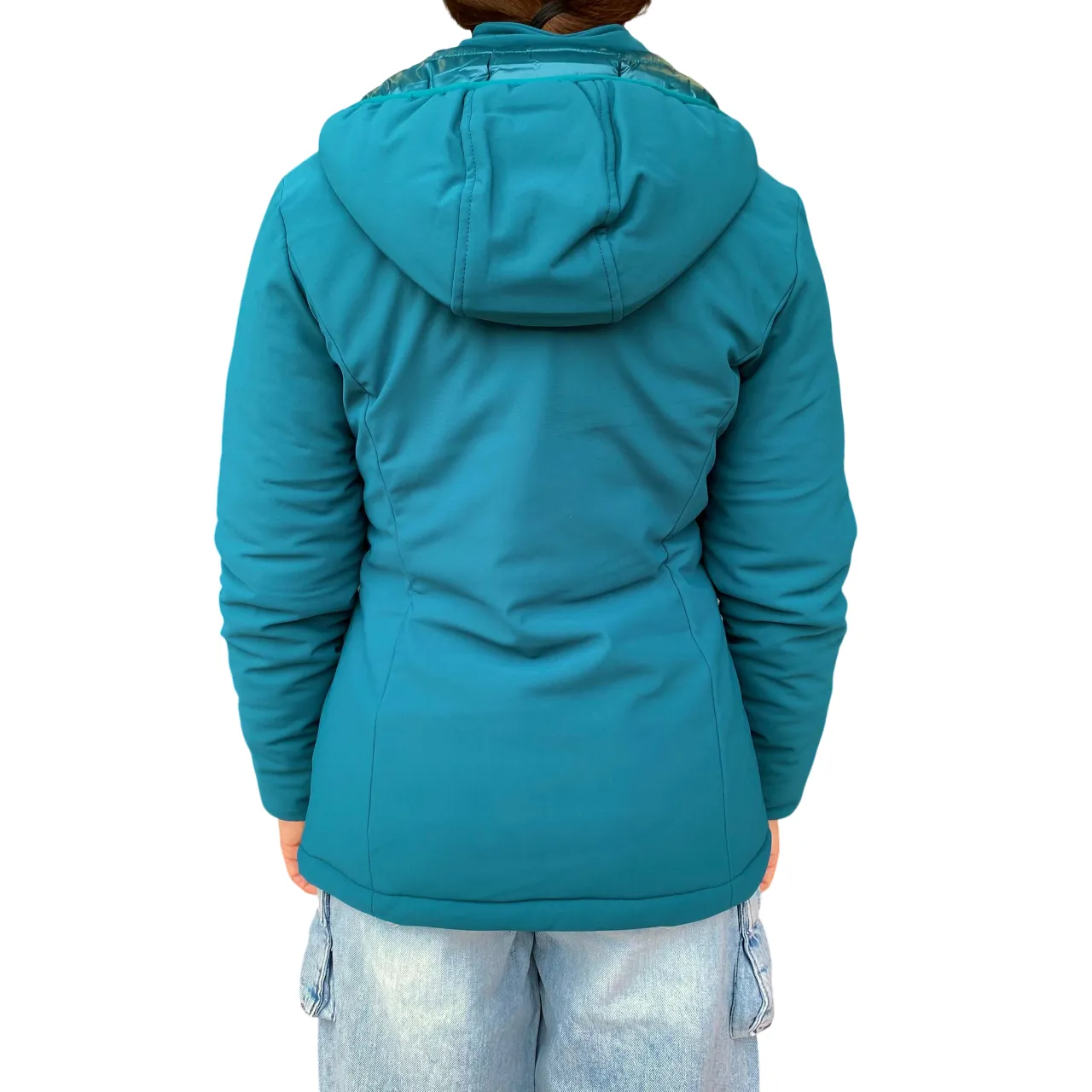 Trez Giacca da donna con cappuccio staccabile JUSTICE-1001 M47130 291 verde smeraldo muted shades