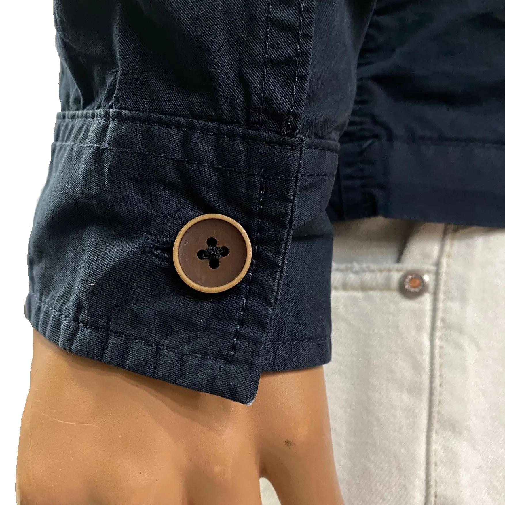 Trez giubbino da uomo in cotone Gink M48680 251 blu Anti Slip Shoulder Pads