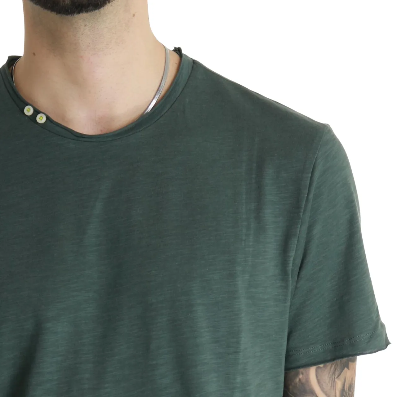 Trez maglia manica corta in cotone fiammato TOPO6-JSB3 M49044 387 verde Active Essentials Comfort First