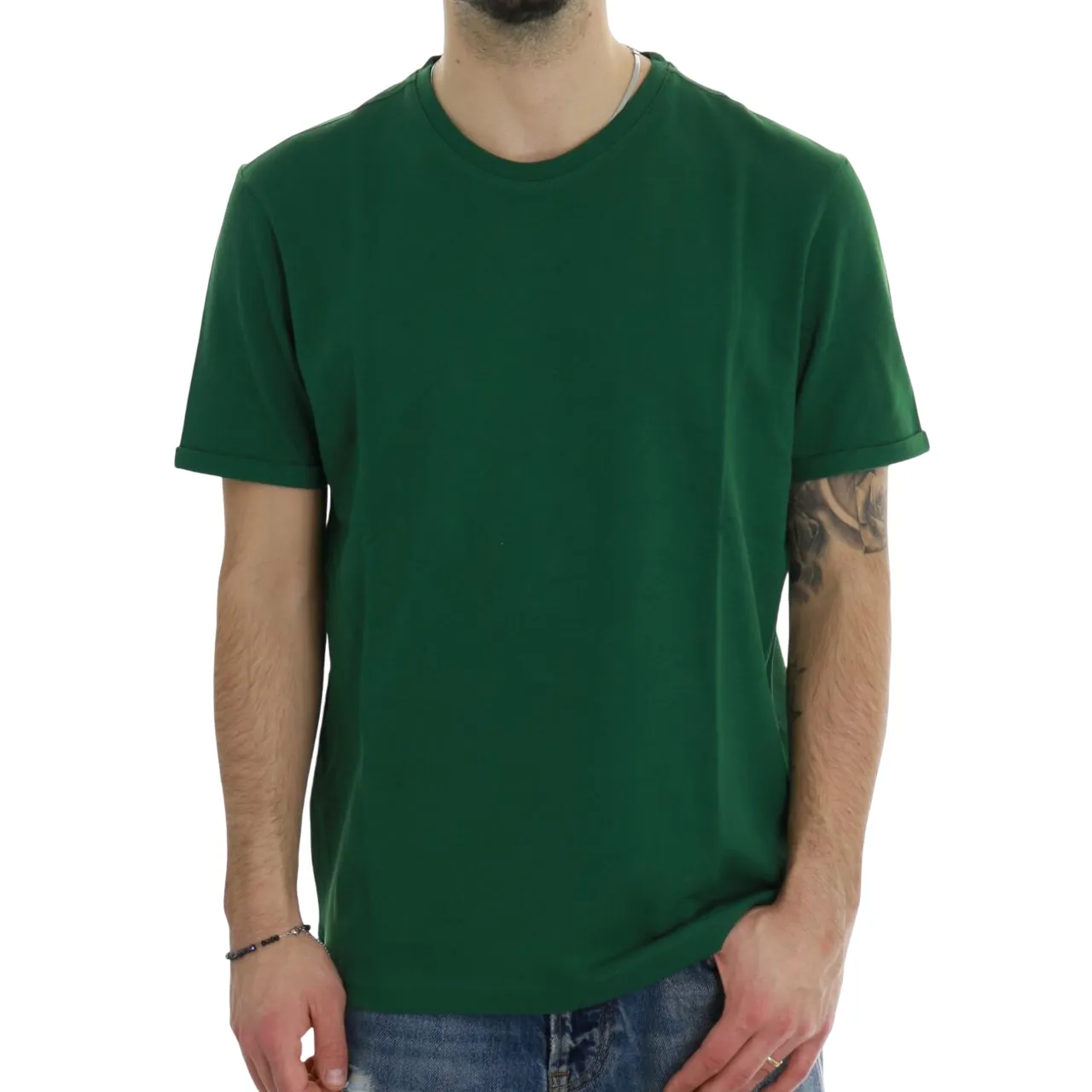 Trez maglia manica corta in cotone pique Tasik-PC M49046 776 verde Classic Outfit Fashionable Fit
