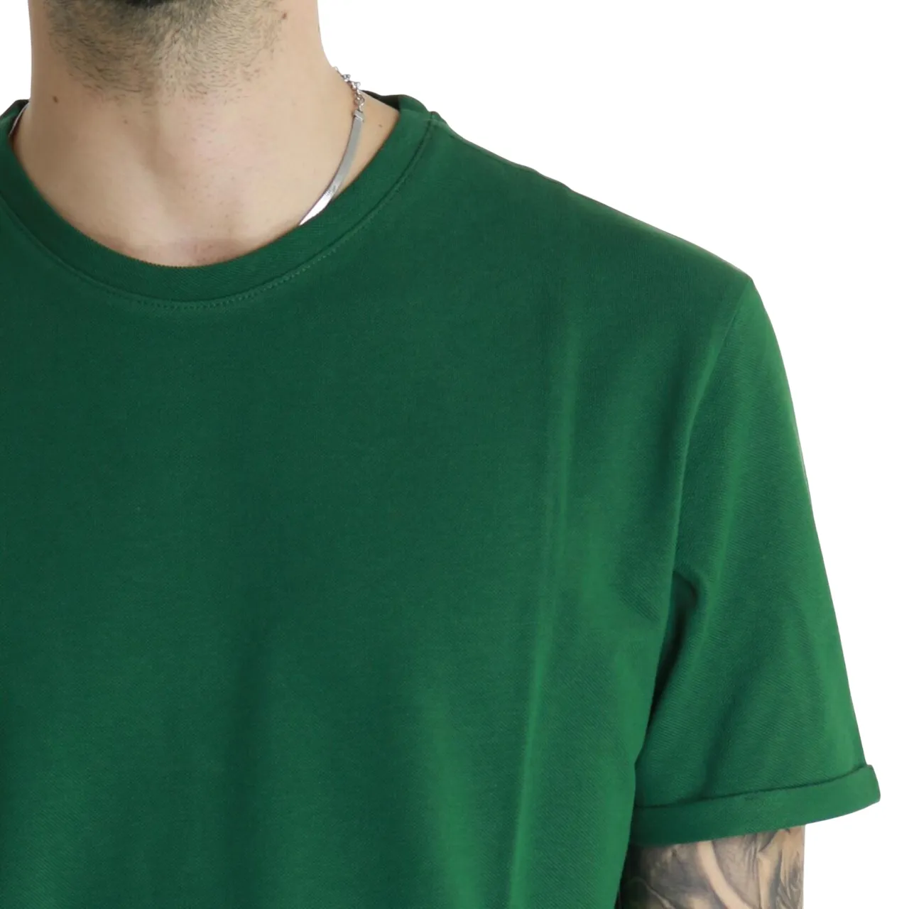 Trez maglia manica corta in cotone pique Tasik-PC M49046 776 verde Chic Fashion
