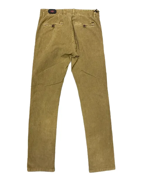 Chilly Wear Trez Pantalone elasticizzato da uomo in velluto a coste piccole Prot-Cord T M45732 306 beige