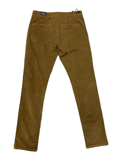 Trez Pantalone elasticizzato da uomo in velluto a coste piccole Prot-Cord T M45732 307 light brown NonSlipInnerGrip Relaxed Design