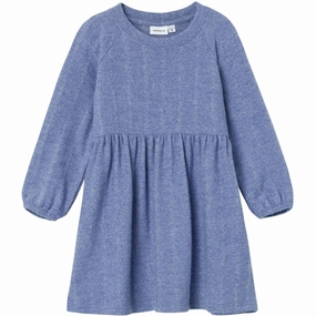 Name it Blue Ice Bobbeline Dress Contrast-Panel