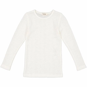 Fall Foliage MarMar Wool Pointelle Natural Tamra T-shirt LS