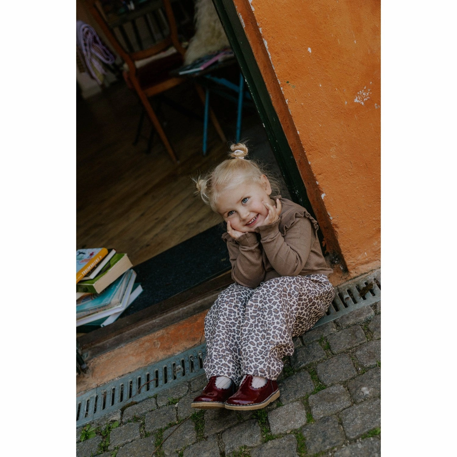 Fliink Pine Bark Fame Ls Blouse Compact Fold Design Flexible Movement