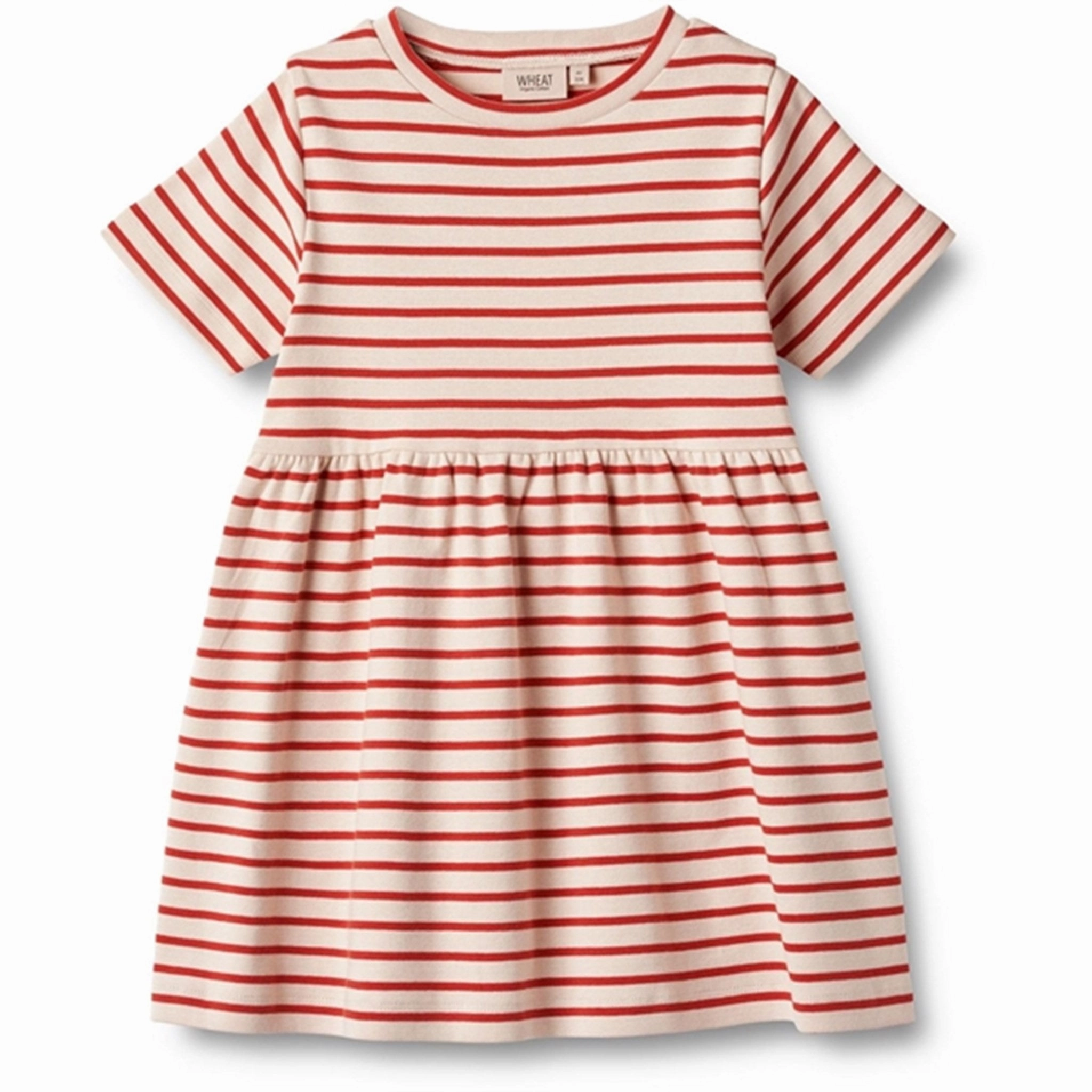 Wheat Red Stripe Jersey Dress Anna Vibrant patterned dress
