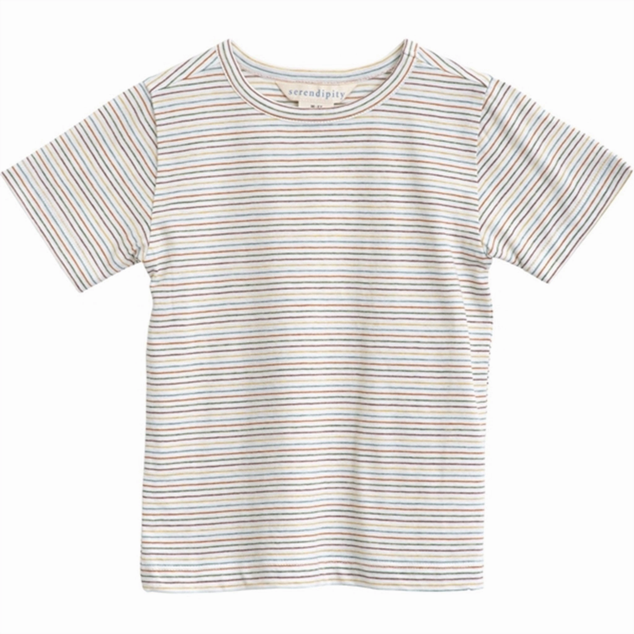 Serendipity Rainbow Stripe Jersey T-shirt contrast
