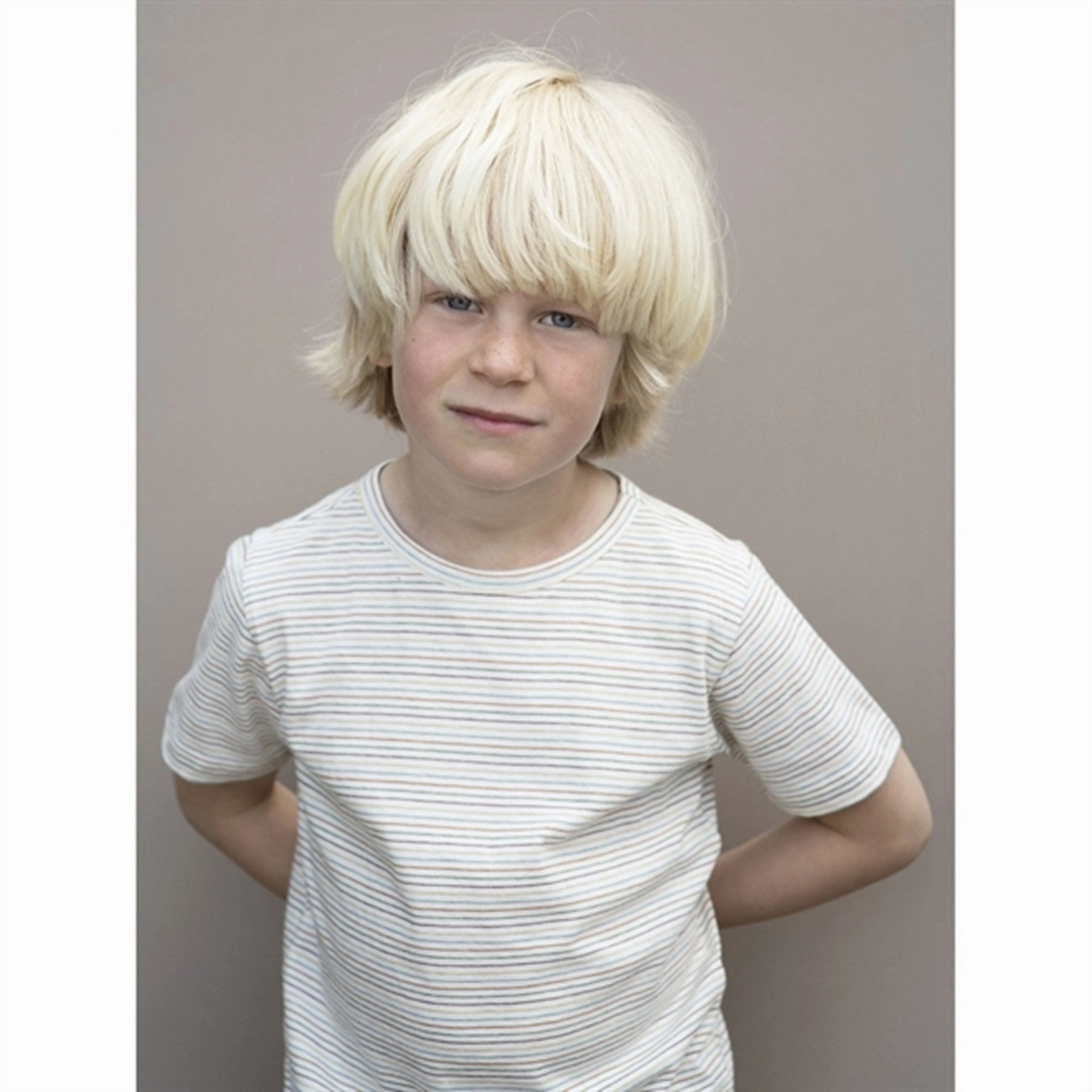 Serendipity Rainbow Stripe Jersey T-shirt Work efficiency