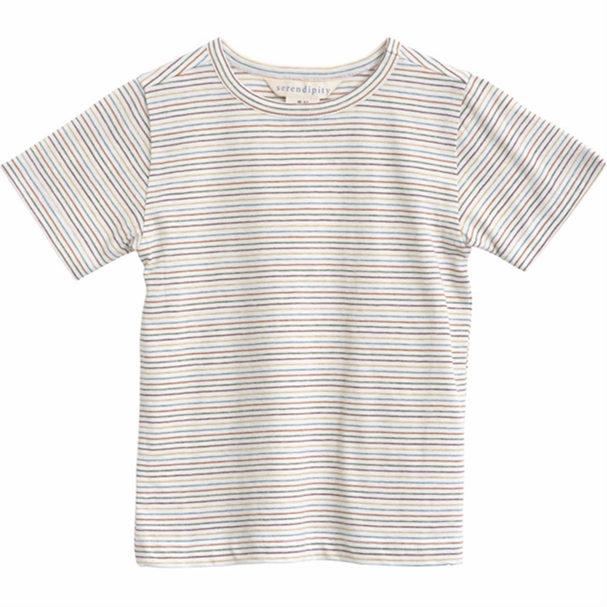Quick Fit Casual Essential Serendipity Rainbow Stripe Jersey T-shirt
