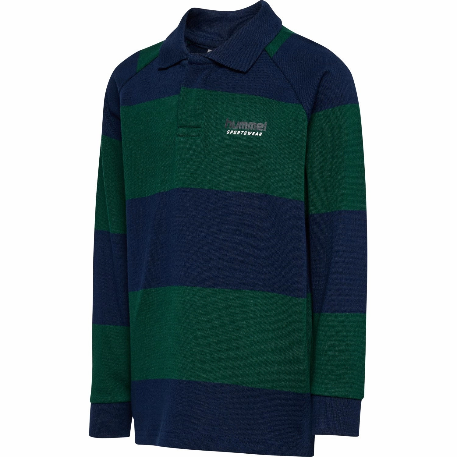 Ventilated Side Panels Hummel Dress Blues Jr Loose Striped Polo L/S