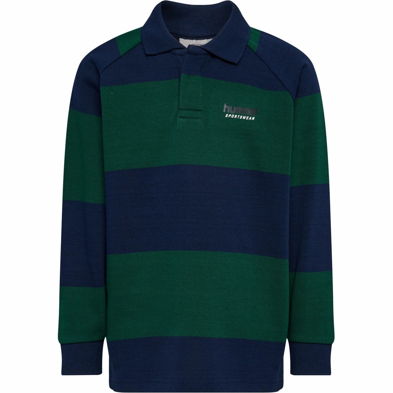 Hummel Dress Blues Jr Loose Striped Polo L/S Dimensional Stability Weave Street Style