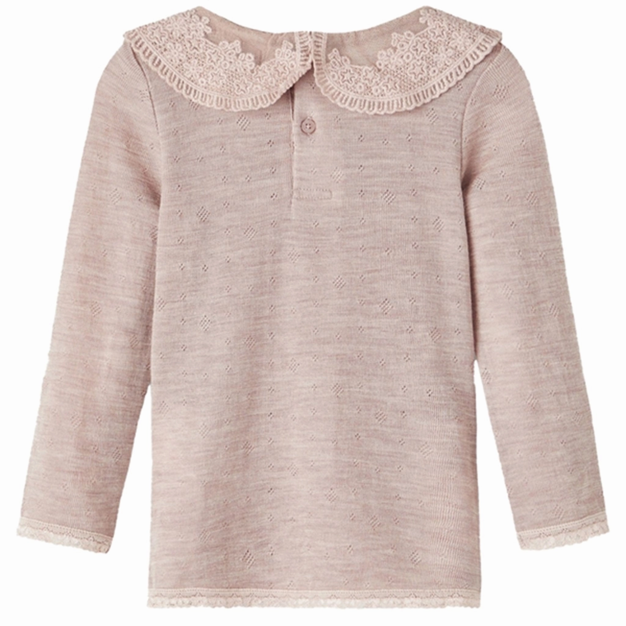 Name it Sphinx Wang Wool Blouse With Collar Warm Layers Breathable Underarm Vents