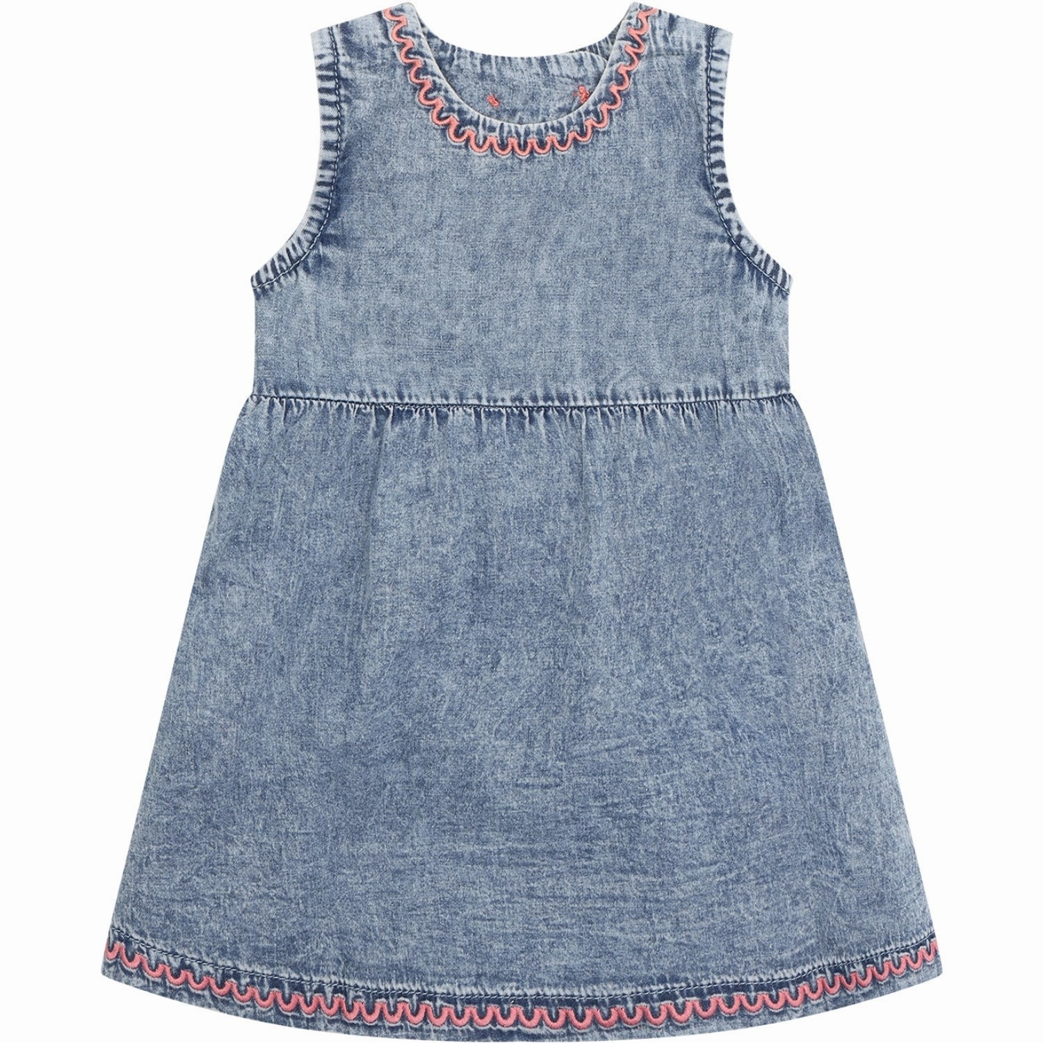 Polished Finish Bright-Hue Hust & Claire Washed Denim Katinka Dress