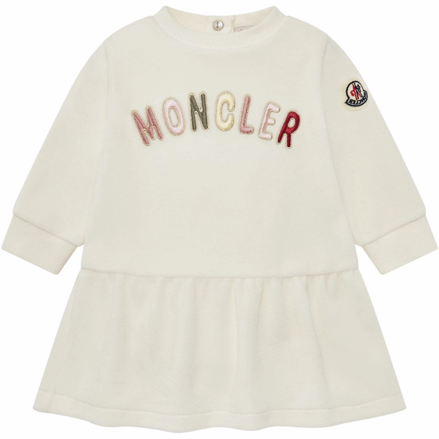 Elegant Silhouette Tonal-Stitching Moncler Natural Dress