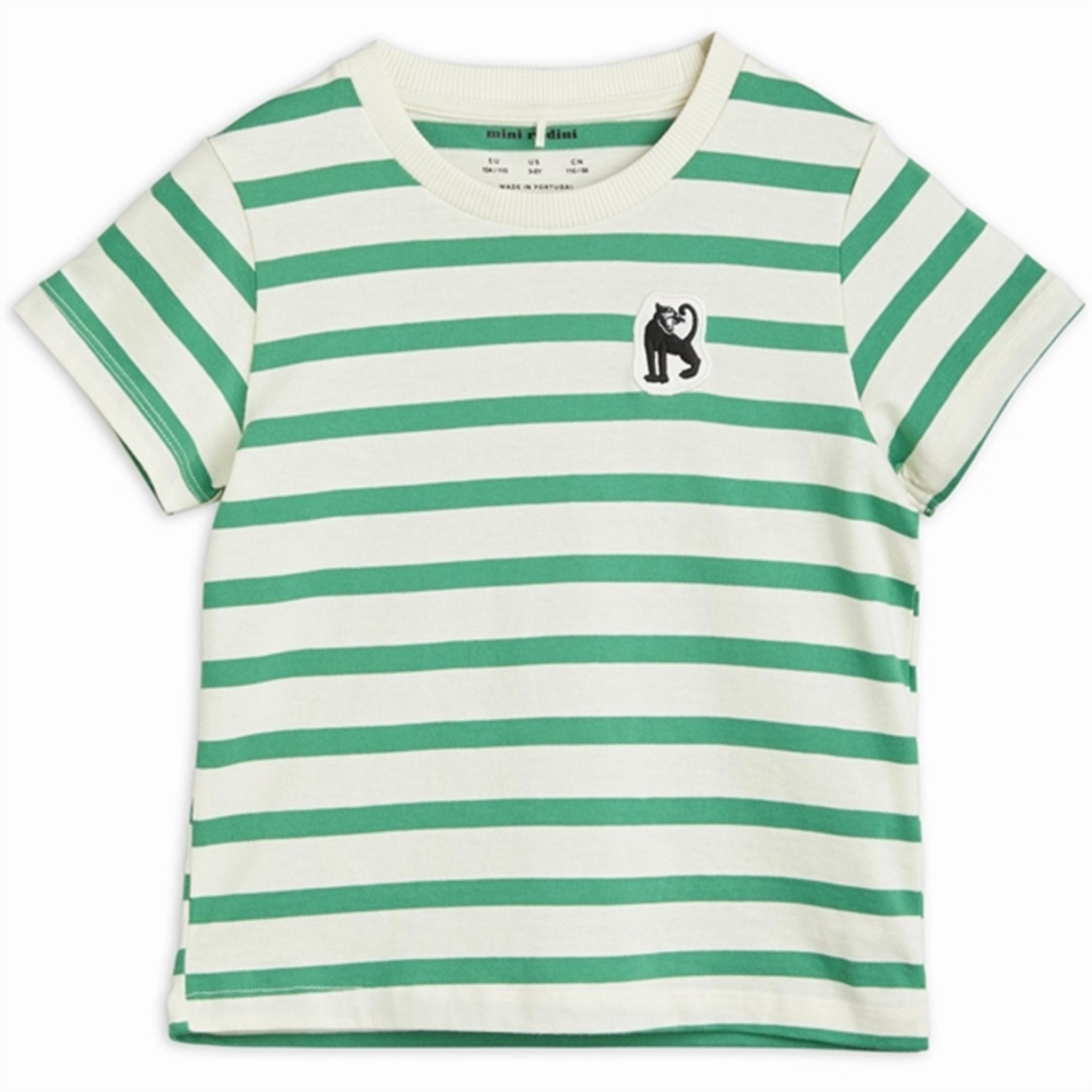 Travel Style spring fashion Mini Rodini Panther Patch T-shirt Green