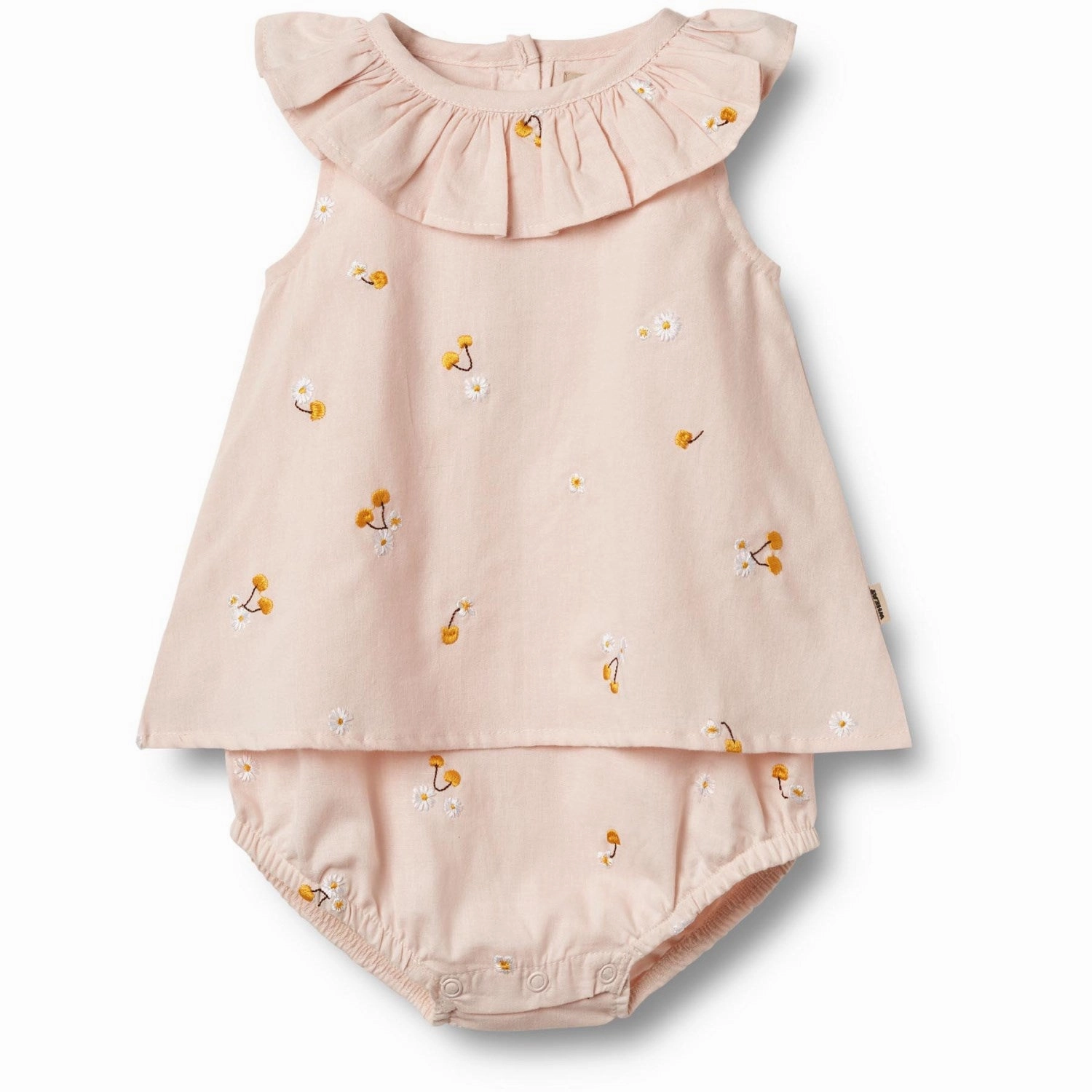 Wheat Powder Yellow Cherries Dress Suit Ingeborg Outdoor Ready Soft Pleats