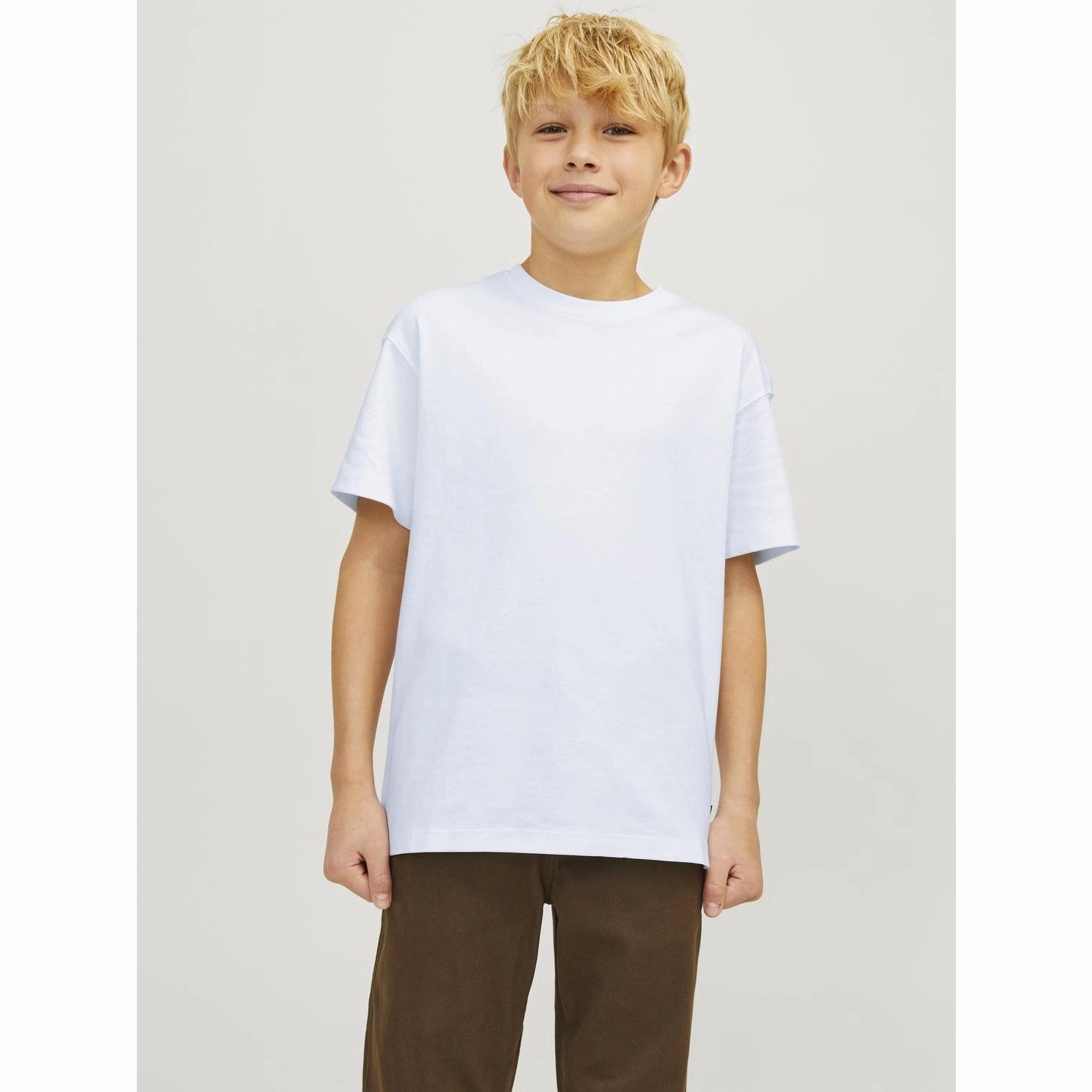 Jack & Jones Junior White Eurban Edge T-Shirt Noos TemperatureControl Fabric Perfect Layer