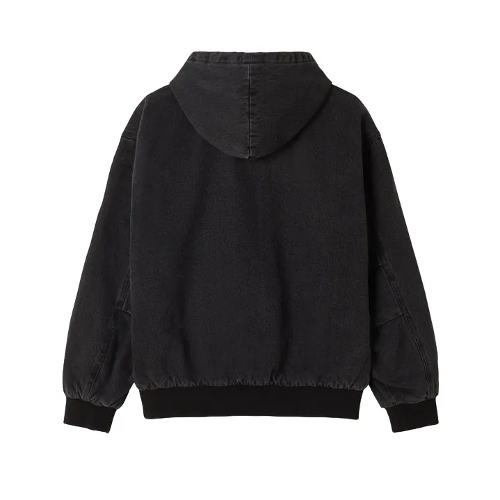 Obey giubbotto da adulto con cappuccio Wiltern 121800573 nero sbiadito Athletic Wear sports practice