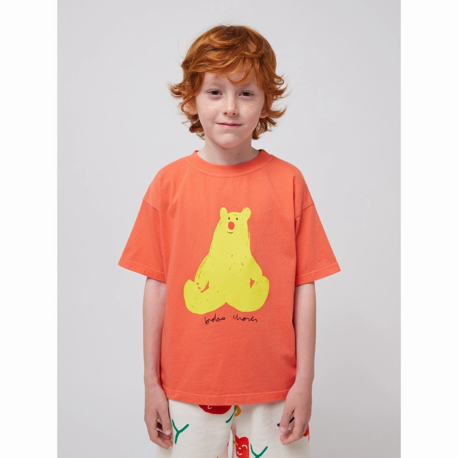 Classic Style Trend Bobo Choses Red Hug Me Bear T-Shirt