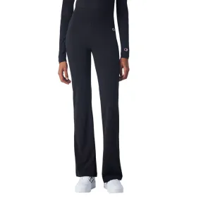 Champion pantalone sportivo da donna Flare Leggings svasato 117559 KK001 nero Cozy Wear