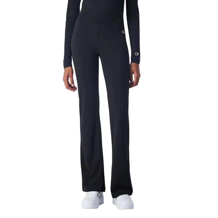 Champion pantalone sportivo da donna Flare Leggings svasato 117559 KK001 nero Cozy Wear