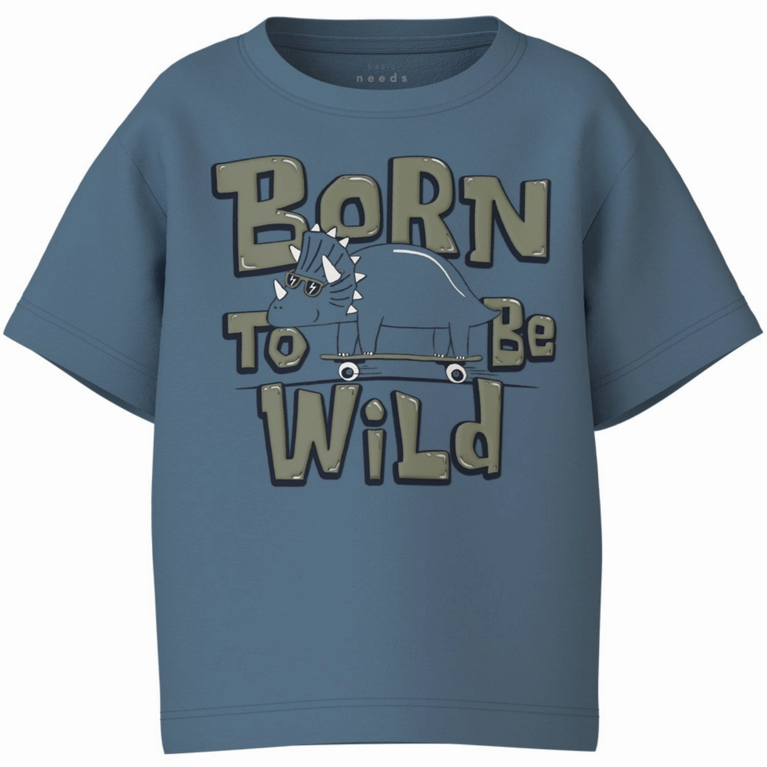 Contrast Inner Binding Name It Provincial Blue Born To Be Wild Vagno Loose T-Shirt