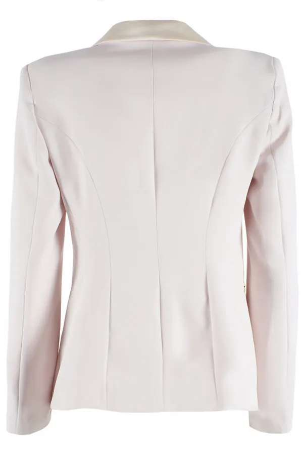 Recover Yes Zee Giacca da donna con reves e filetti in contrasto G420-CP00-0250 panna