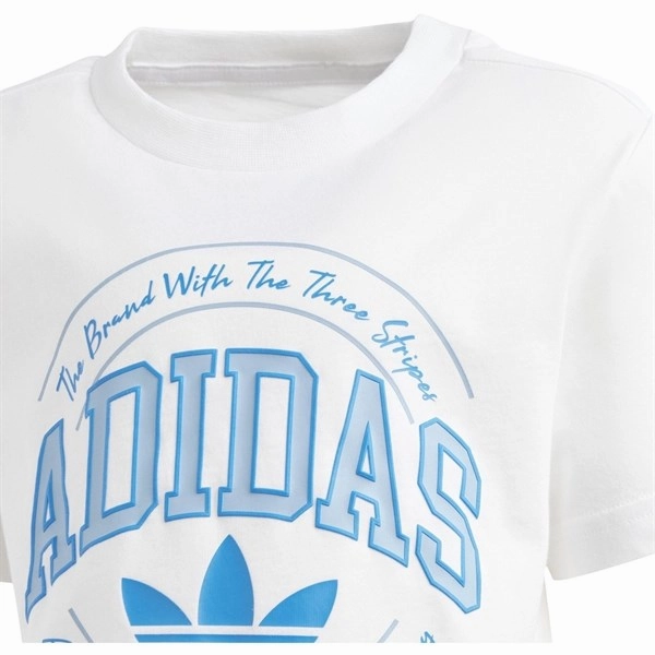 adidas Originals White/Night Indigo Shorts Tee Set Classic Trend Look