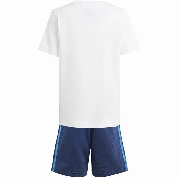 adidas Originals White/Night Indigo Shorts Tee Set Good stretch Modern Comfort Style