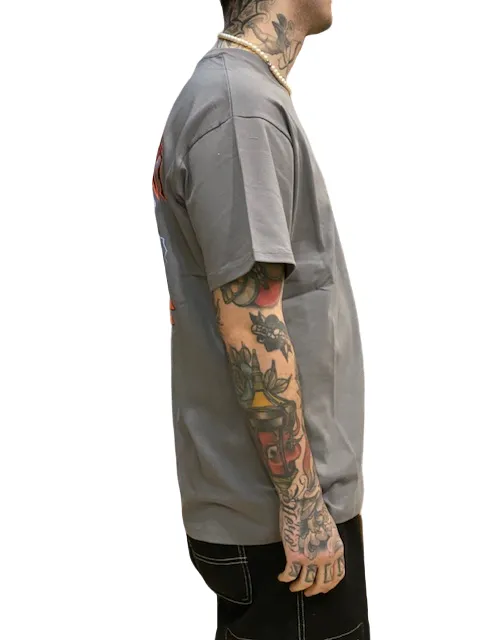 Chilly Weather Style Propaganda maglietta manica corta da uomo Triangle Gorilla PRTS713-40 grigio