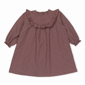 lalaby Indigo Check Noey Dress Fall Silhouette