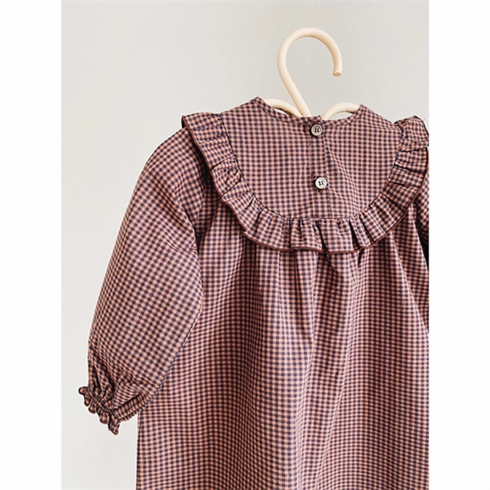 lalaby Indigo Check Noey Dress Perfectly Tailored Dew Glow