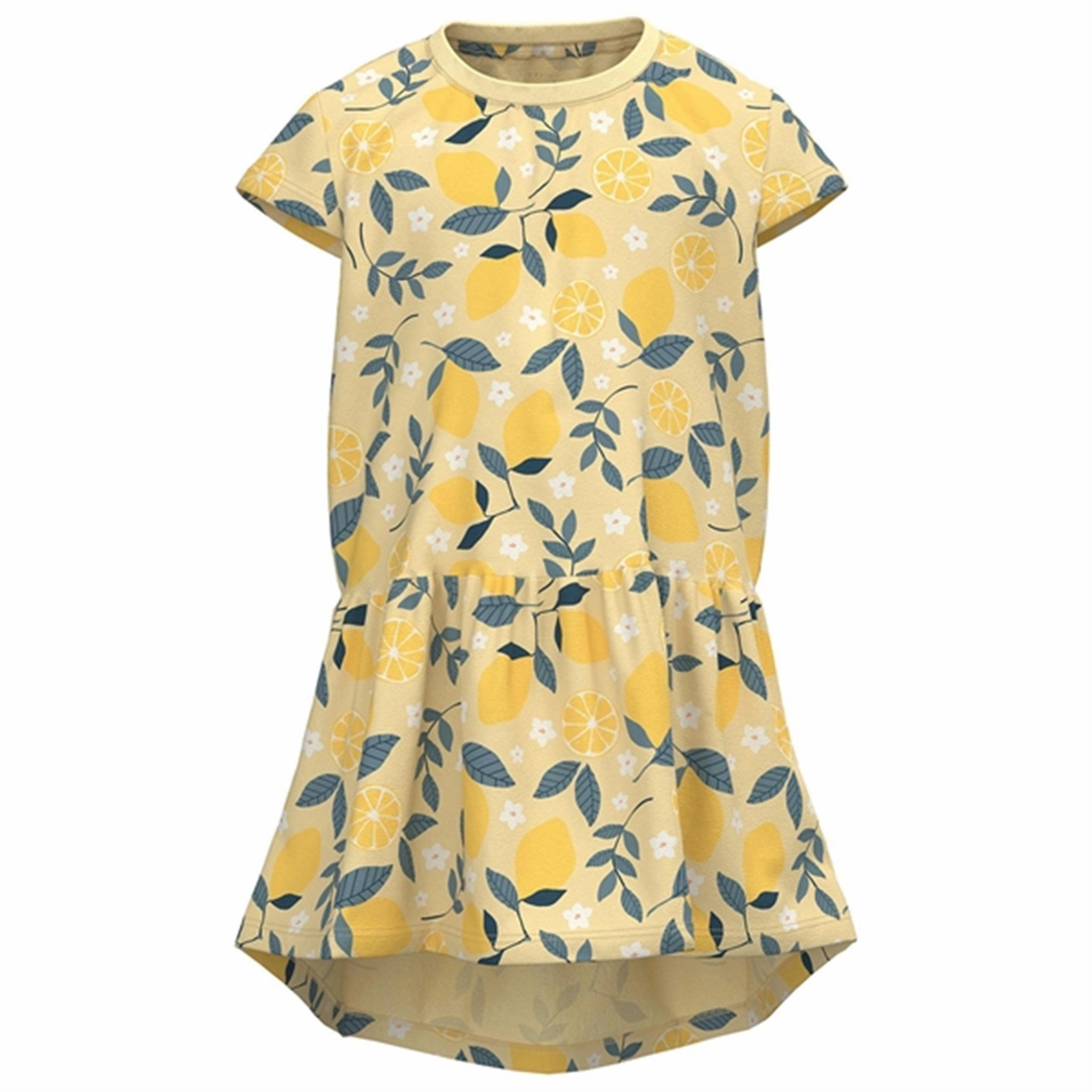 Name it Double Cream Lemon AOP Vigga Dress Balanced Shape