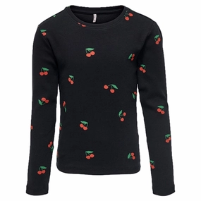 Kids ONLY Black Fenja AOP Blouse Neutral Shade Polished Look