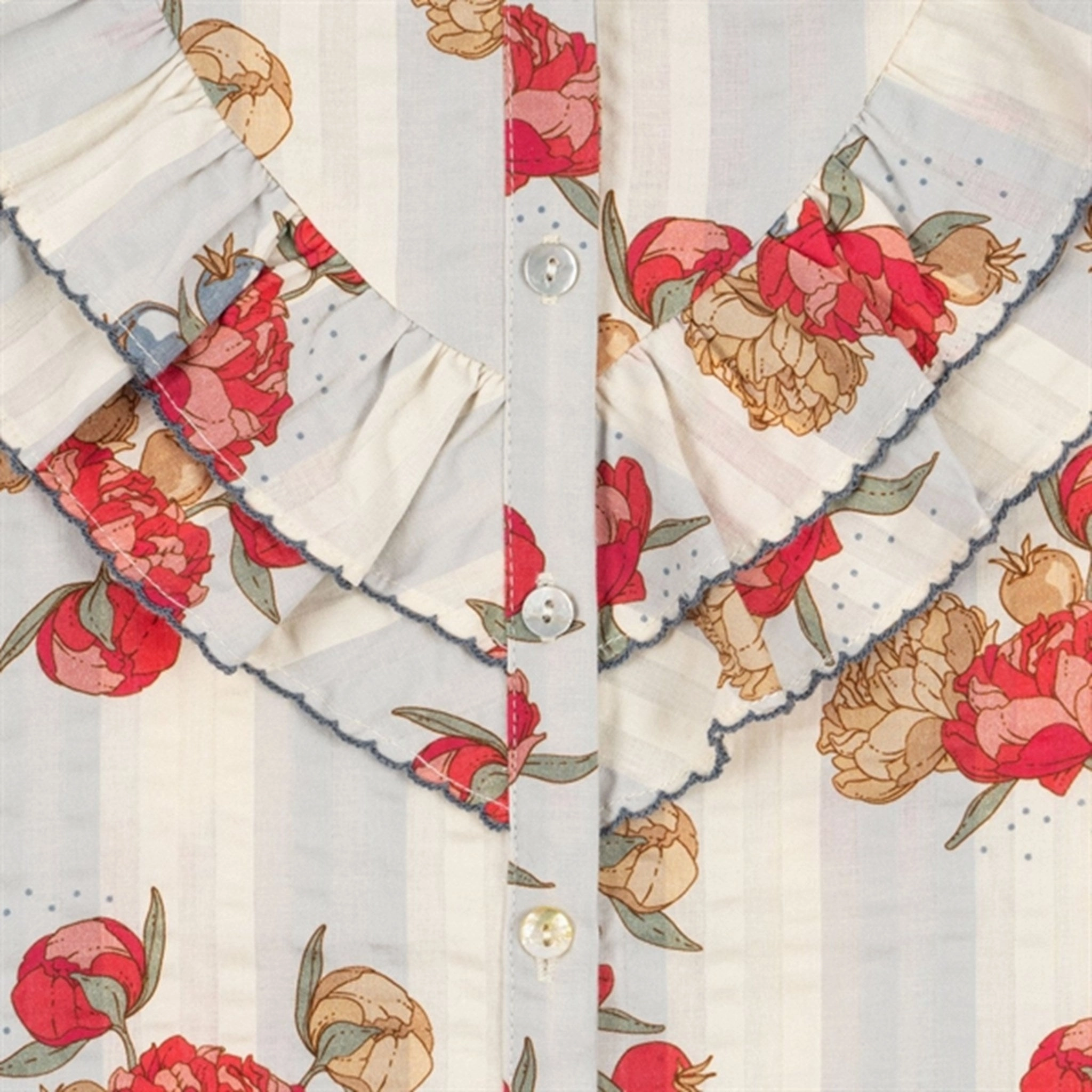 Konges Sl?jd Peony Stripe Kim Frill Shirt Urban Wear