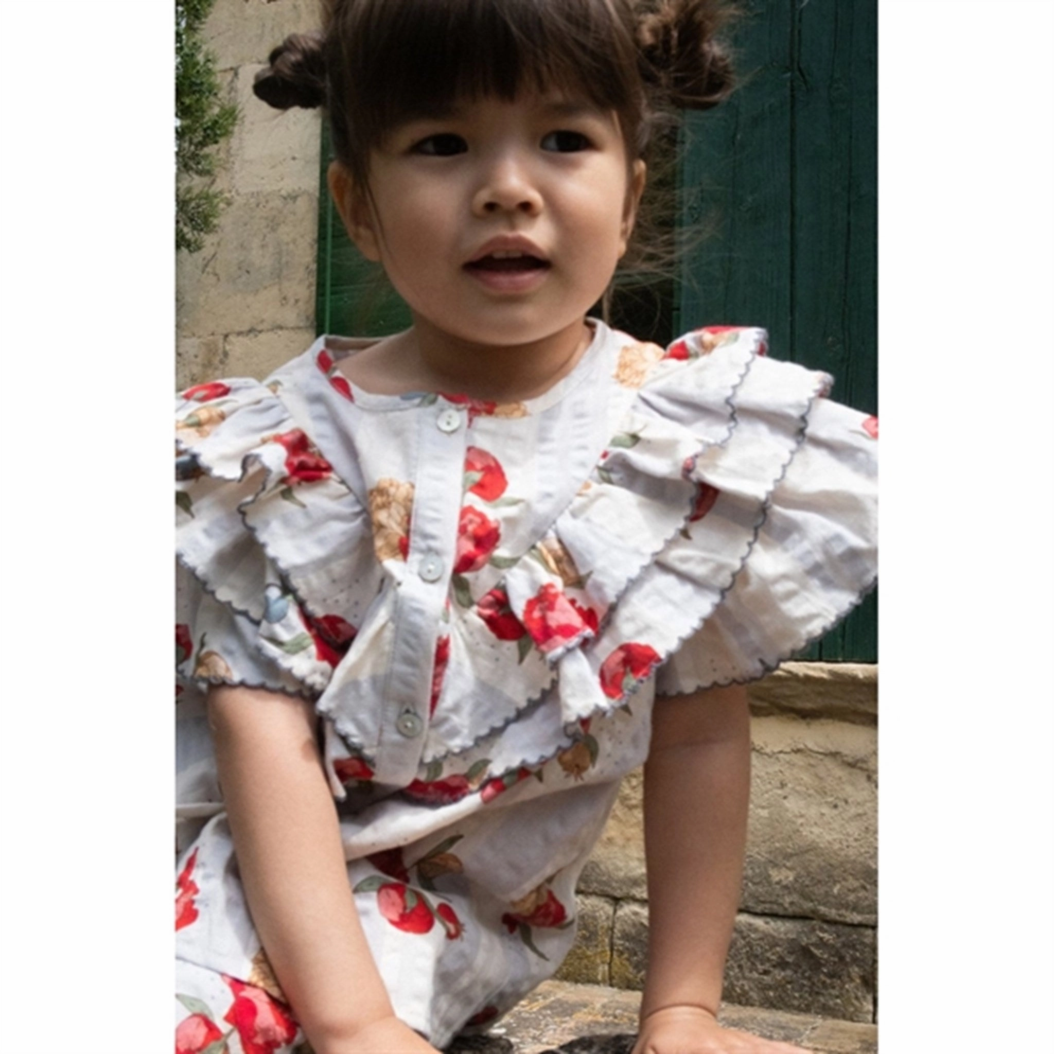 Konges Sl?jd Peony Stripe Kim Frill Shirt All-Ages Fit Spring Trend