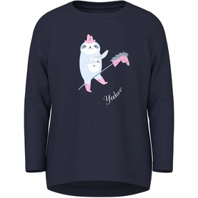 Name It Navy Blazer Yeehaw Nmfvix Ls Top Durable Thread Construction