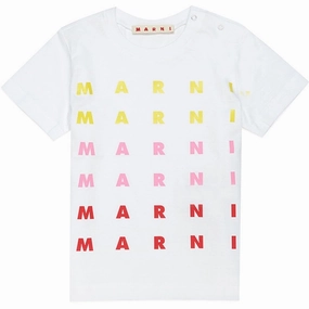 Marni White Logo T-shirt Light Fashion homecoming