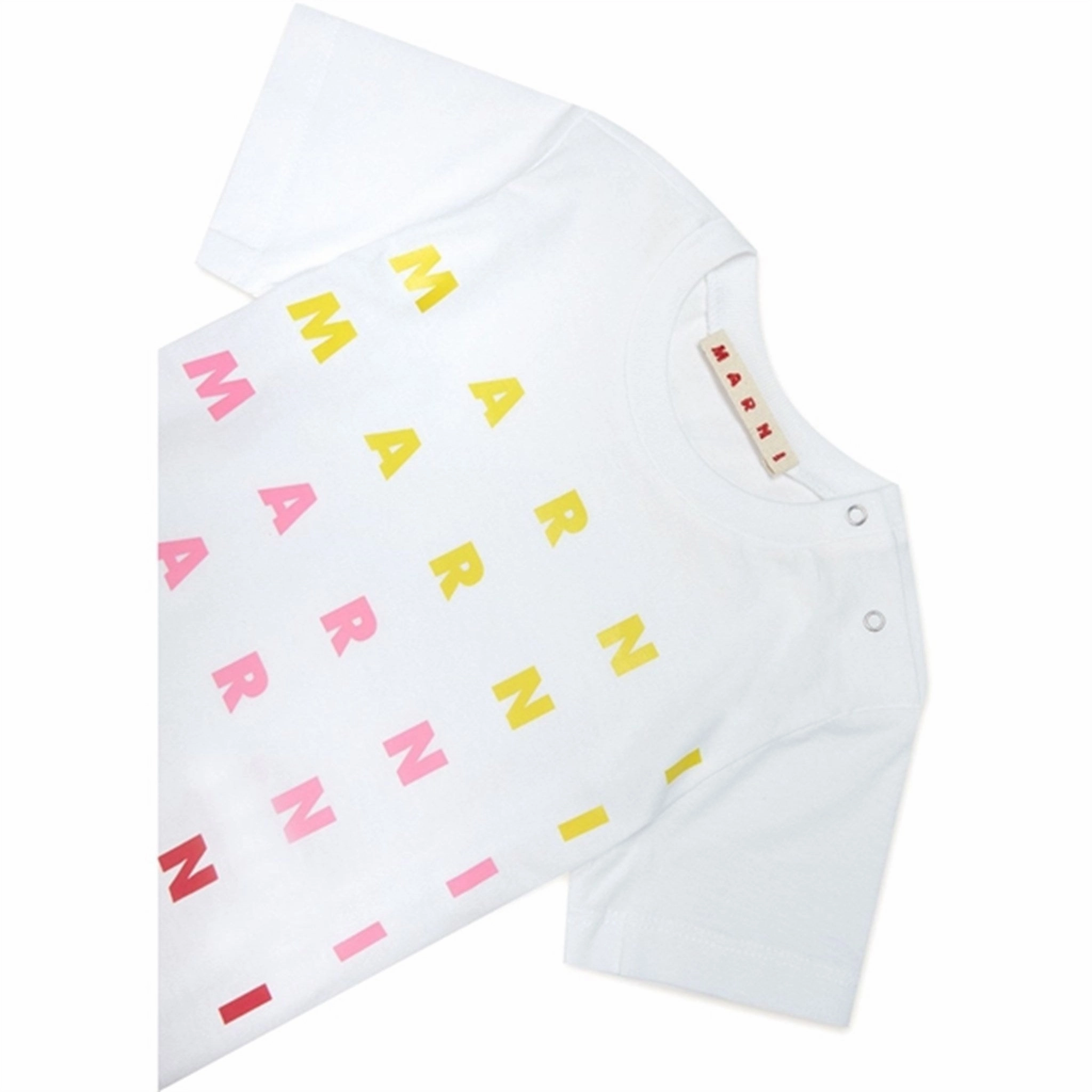 Marni White Logo T-shirt proper length
