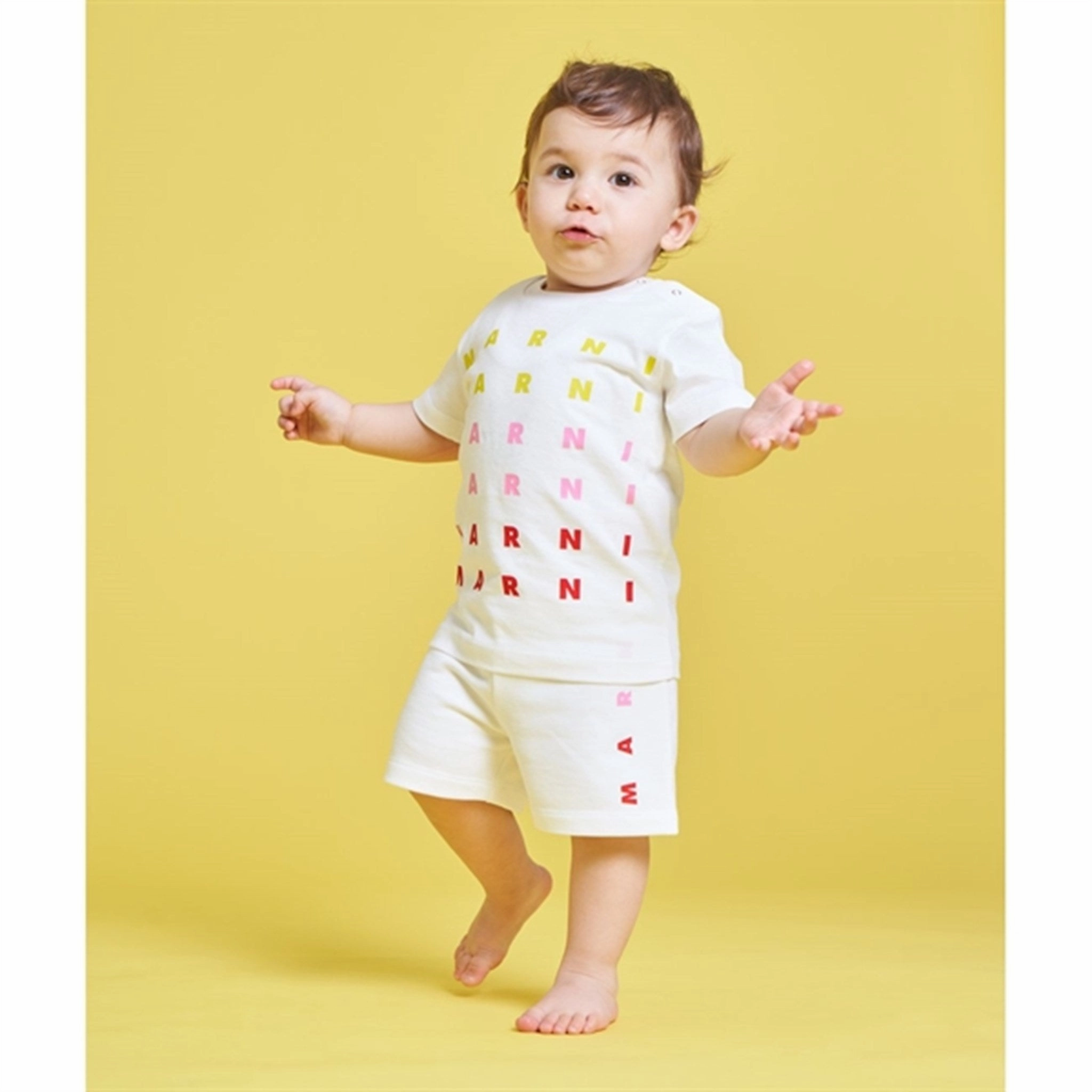 Marni White Logo T-shirt FlexibleCollarOptions