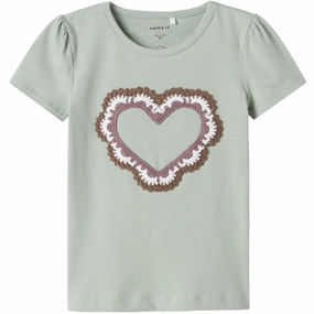 Name It Aqua Gray Jamaria T-Shirt informal gathering Christmas