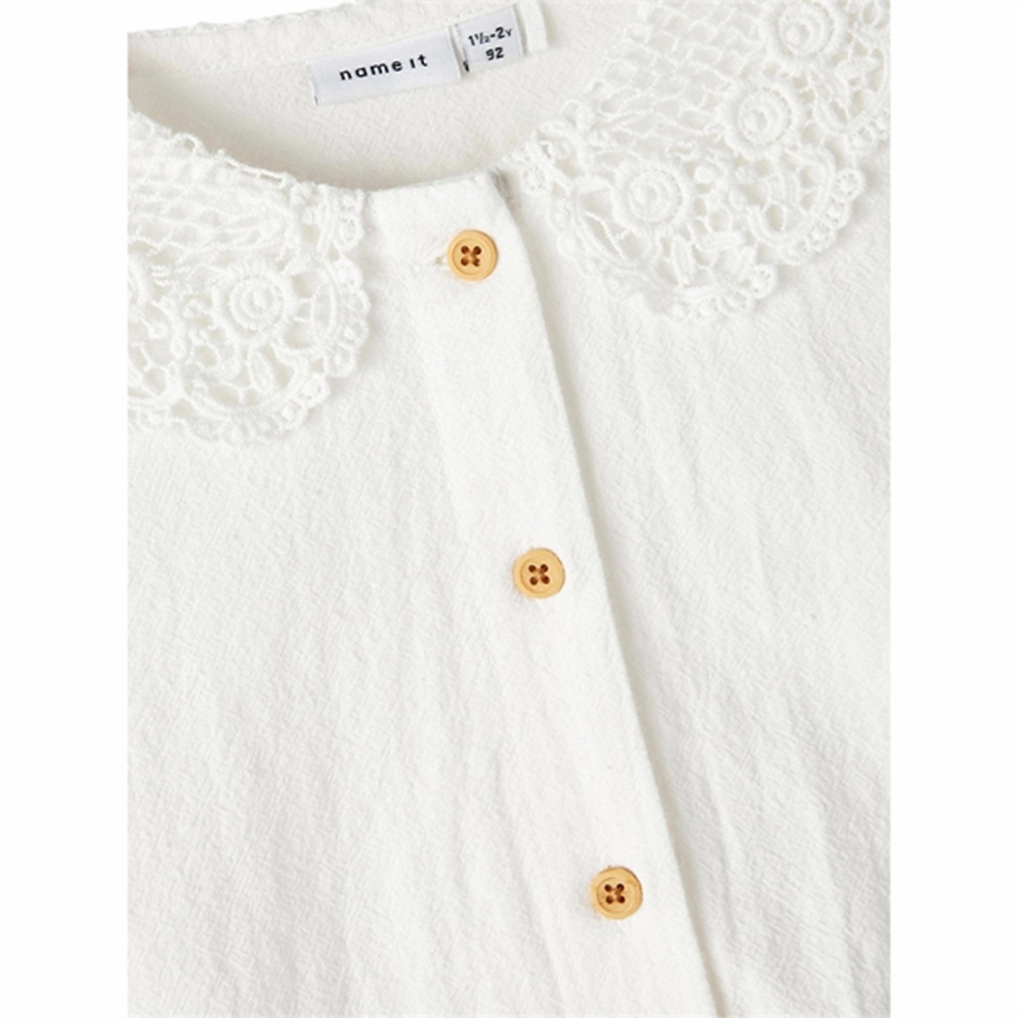 Embroidered Detail Compact Packing Name it Bright White Ferine Blouse