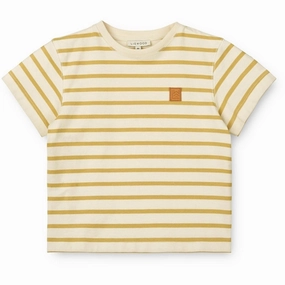Daily Outfit Style Cozy Feeling Liewood Y/D Stripe Creme De La Creme/Crispy Corn Sixten Stripe T-shirt