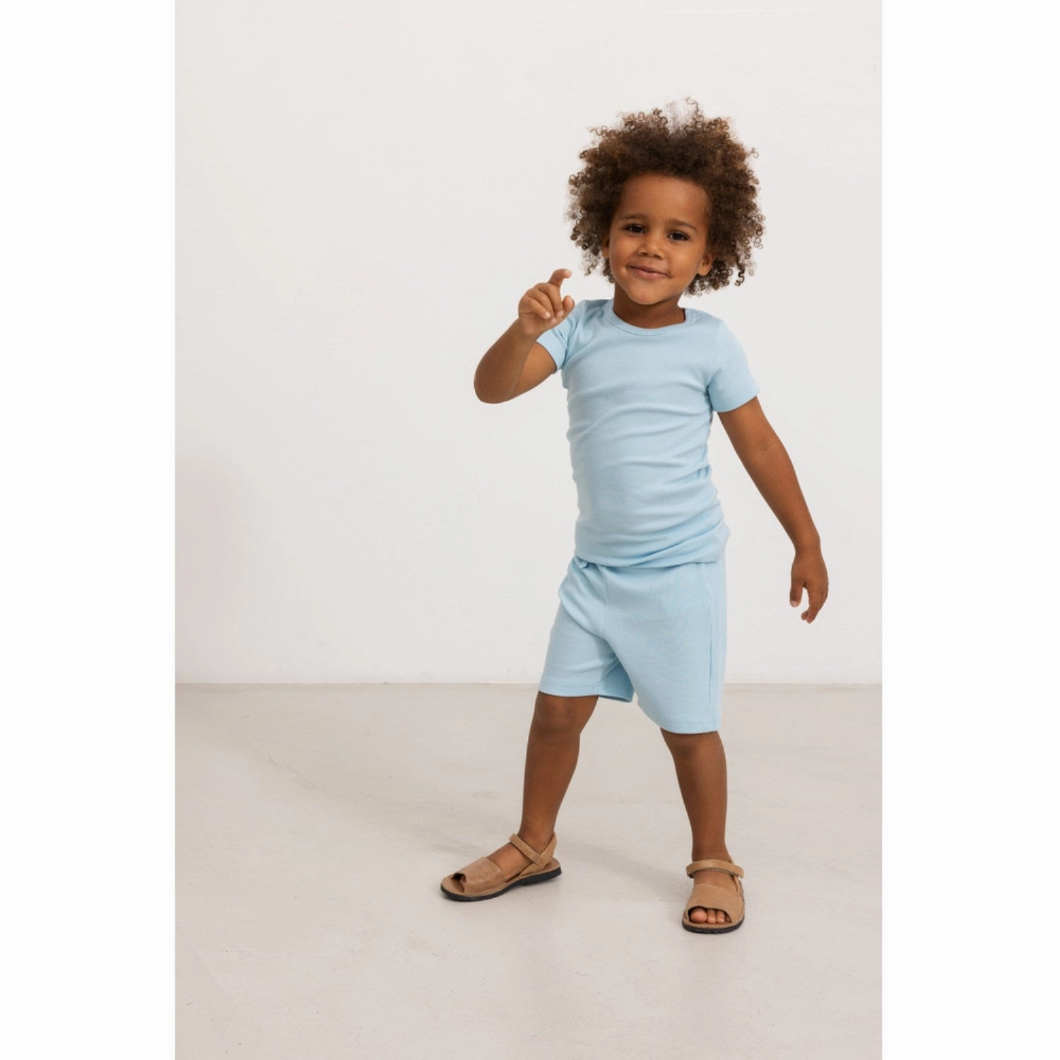 Cozy And Stylish Light Breeze MarMar Modal Fine Rib Heavenly Blue Tago T-shirt