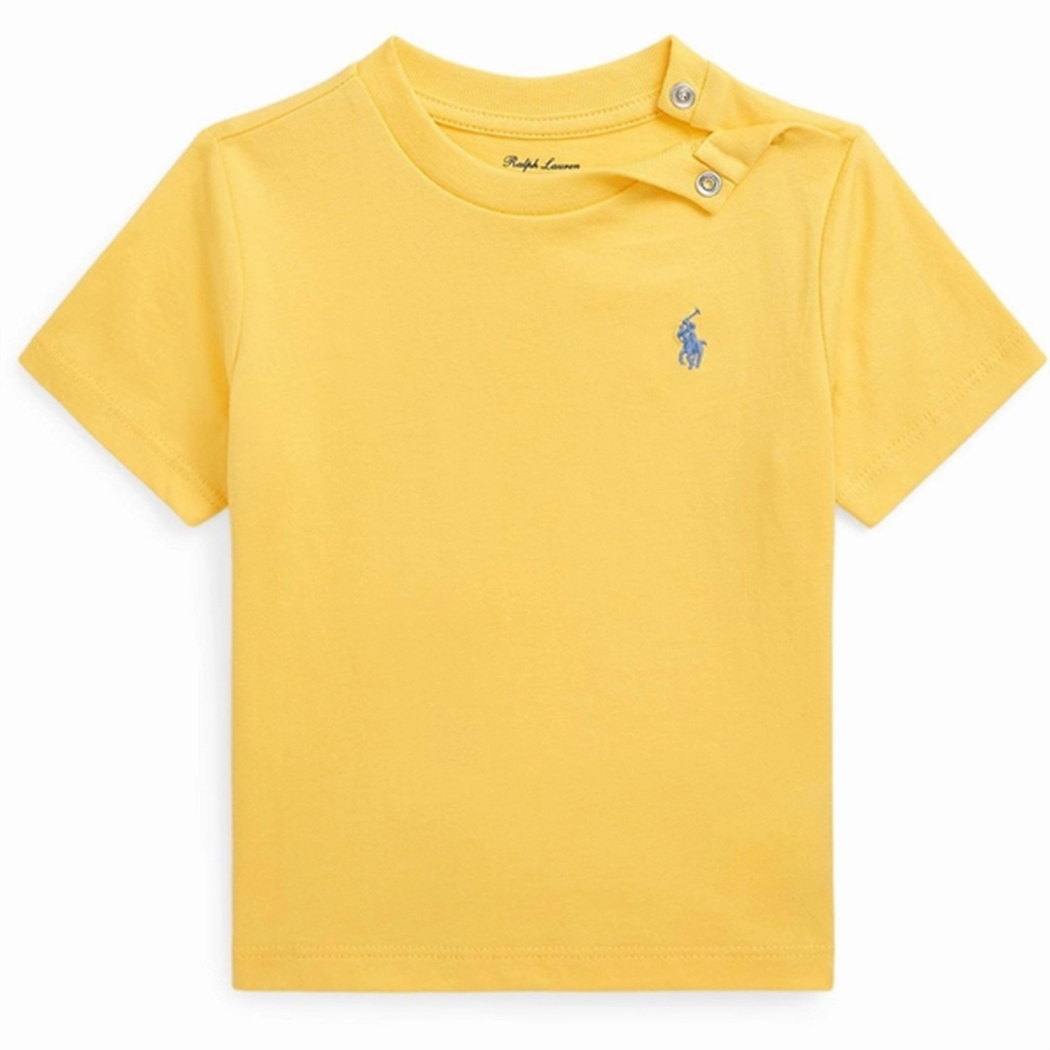 Ralph Lauren Baby T-Shirt Chrome Yellow Active Comfort Wear Pocket Detailing