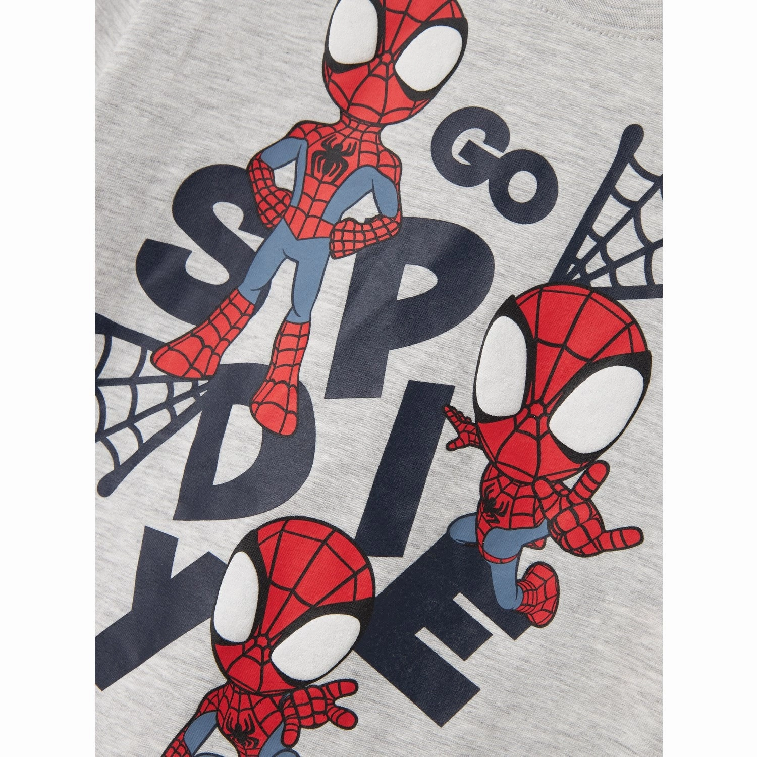 Name It Light Grey Melange Main Spidey Regular T-Shirt Chic Trend Timeless casual wear